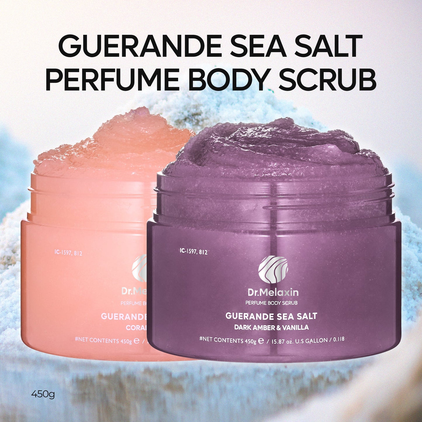 Perfumowany peeling do ciała z solą morską Guerande 2 rodzaje