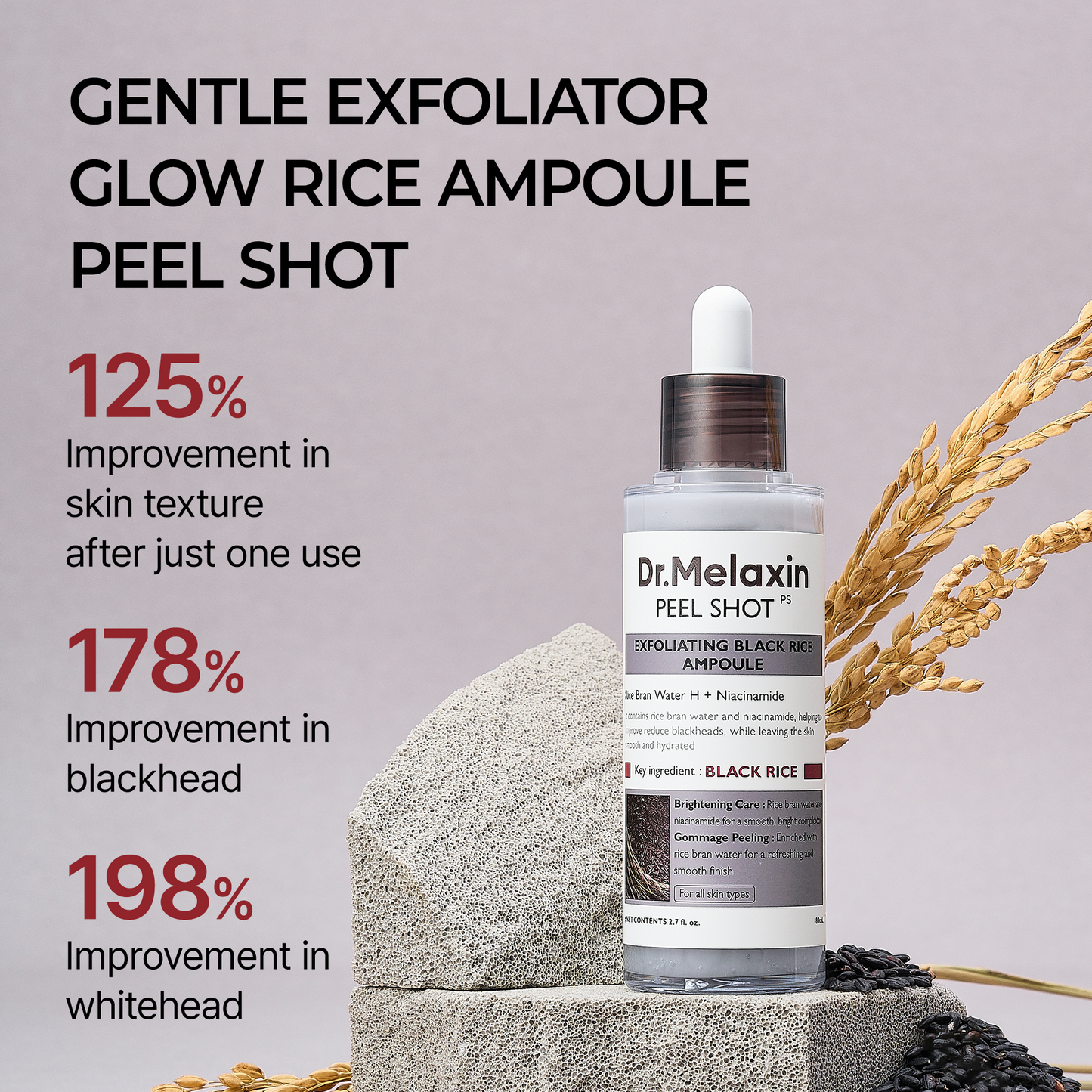 Peel Shot Glow Czarna Ryżowa Ampułka