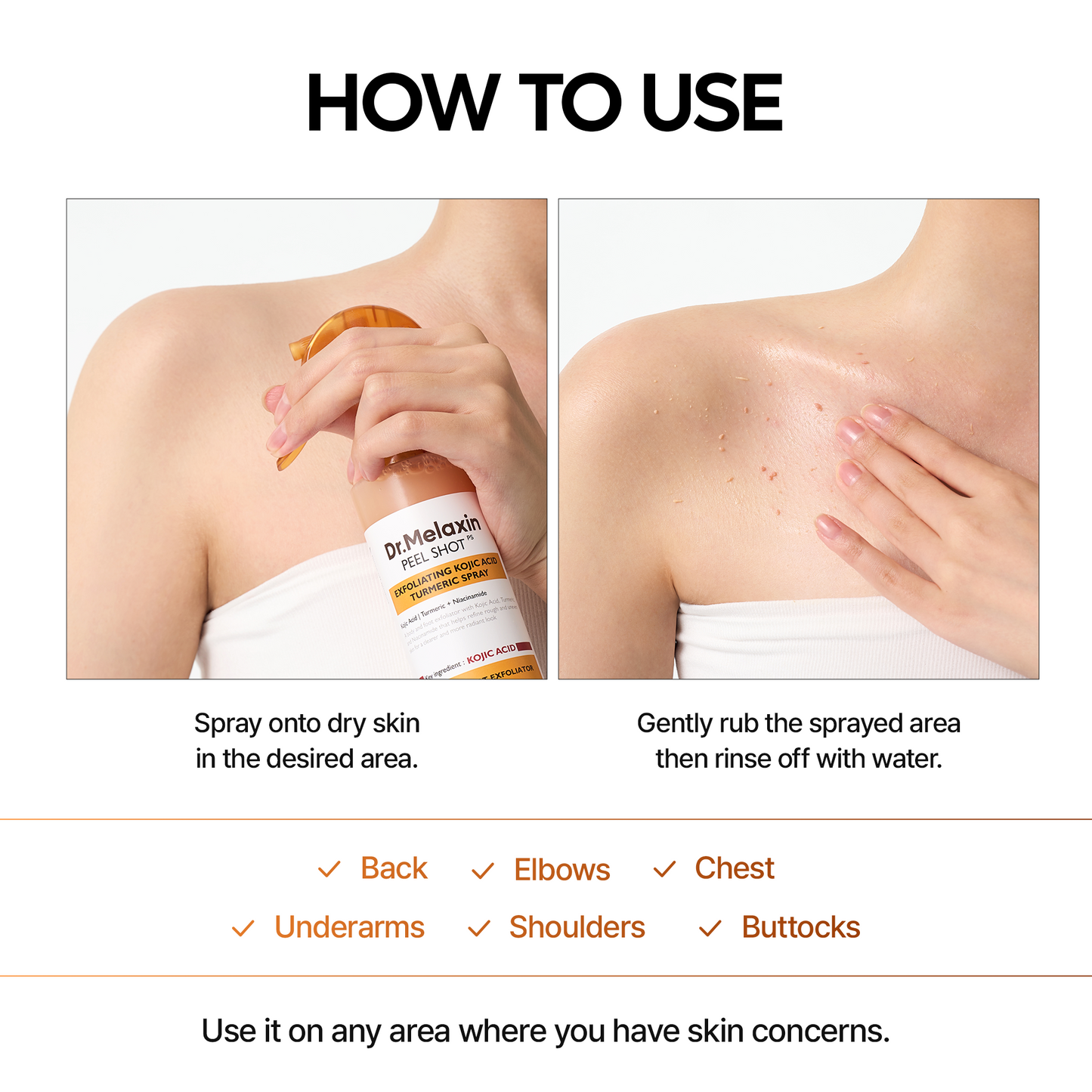 Spray do pielęgnacji keratynowej Peel Shot Kojic Acid Turmeric