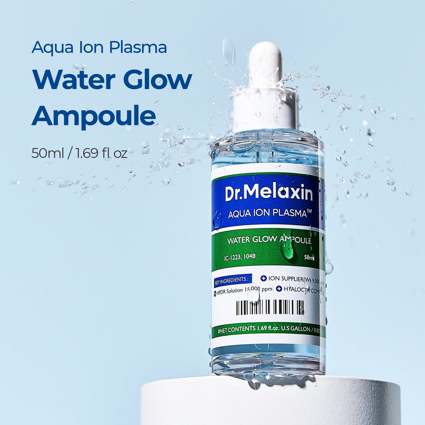 Αμπούλα λάμψης με ιονισμένο νερό plasma aqua